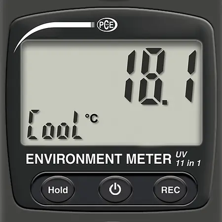 UV Messgerät / UV Prüfgerät PCE-EM 890 Display