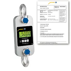 Zugwaage PCE-DDM 5WI-ICA inkl. ISO-Kalibrierzertifikat