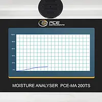 Feuchteanalysatorwaage Grafik Display