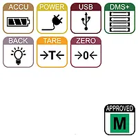 Icons für die Schwerlastwaage PCE-MS U1,5T-1-M