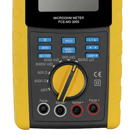 Ohmmeter Bedieningspaneel