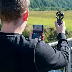 Windmeter in gebruik