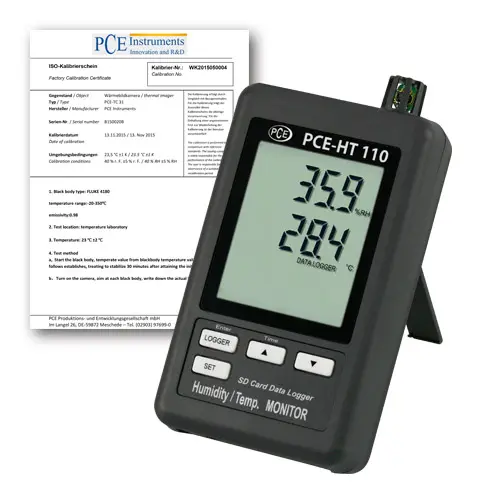Calibration Certificate PCE-HT110-ICA 