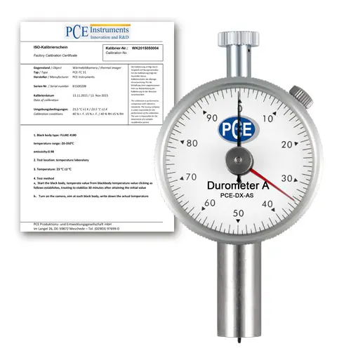 Hardness Tester PCEDXASICA Shore A incl. ISO Calibration Certificate