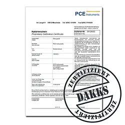 DAkkS calibration certificate for closing force measuring device (electronic)