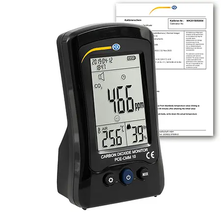 Aerosol particle counter PCE-CMM 10-ICA incl. ISO Calibration Certificate