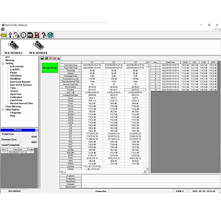 Data Logger with USB Interface (Badge Type) PCE-MND 10 software