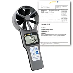 Multifunction Wind Speed Meter PCE-VA 20-ICA incl. ISO Calibration Certificate