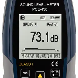 Outdoor Sound Level Meter Kit PCE-430-EKIT display