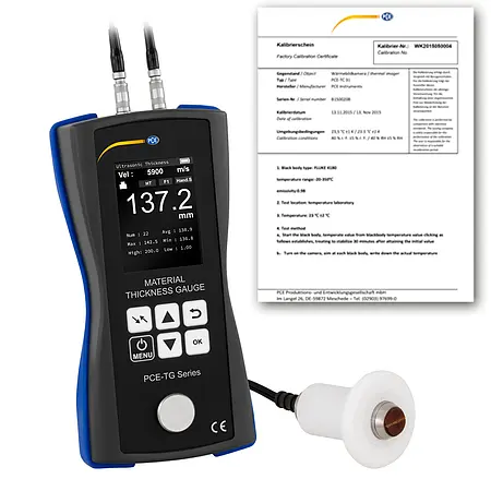 Ultrasonic testing device PCE-TG 150 HT-ICA incl. ISO Calibration Certificate