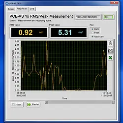 Vibration Analyzer Sensor Switch PCE-VS11 Software Graph