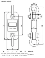 Technical Drawing Suspended Scale