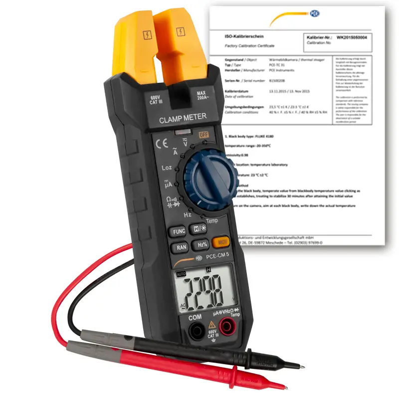 Multímetro PCE-CM 5-ICA Incl. Certificado De Calibración ISO | PCE ...