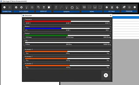 3-Axis Data logger PCE-VDL 24I software