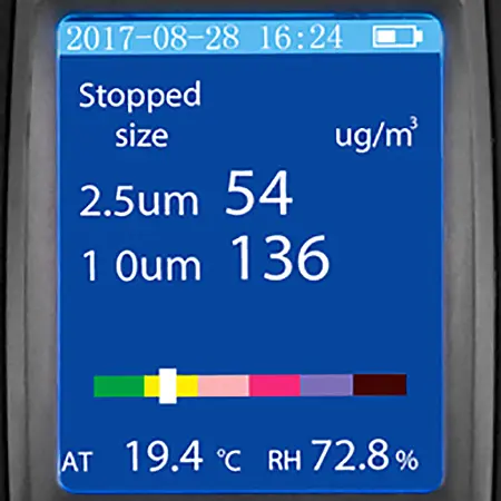 Aerosol meter / Aerosol measuring device PCE-MPC 10 Display