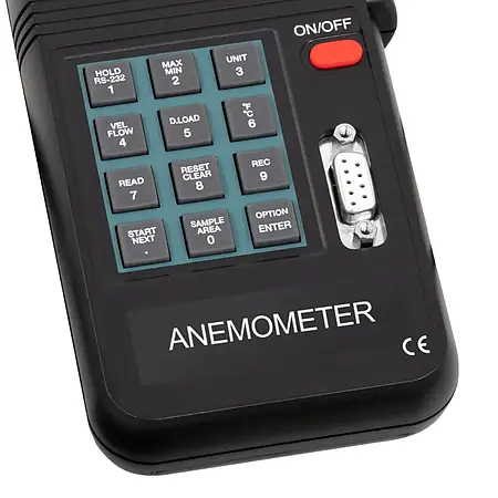 Air Velocity / Temperature Data Logger incl. ISO Cal Certificate PCE-007-ICA RS232 connection