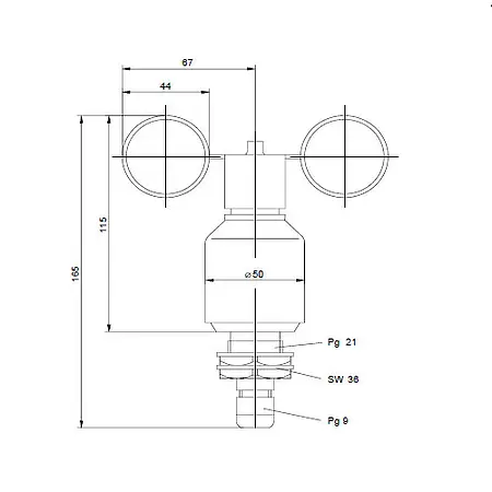 Anemometer CWG 1 dimensions