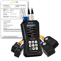 Clamp-on Ultrasonic Flow Meter PCE-TDS 200+ SM-ICA incl. ISO-Calibration Certrificate