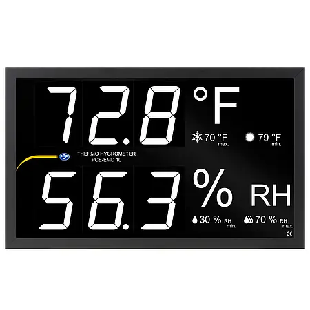 Climate Meter PCE-EMD 10-ICA Incl. ISO Calibration Certificate front