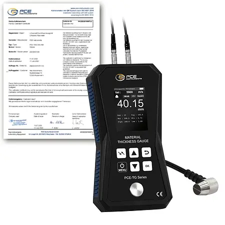 Condition Monitoring Ultrasonic Material Thickness Meter PCE-TG 75A-ICA incl. ISO calibration certificate