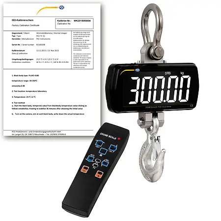 Crane Scale PCE-CS 300LD-ICA incl. ISO Calibration Certificate 