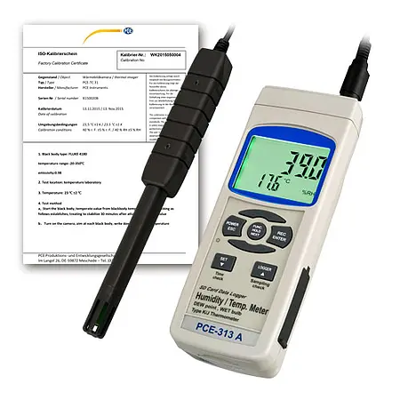 Dewpoint Meter PCE-313A-ICA incl. ISO Calibration Certificate