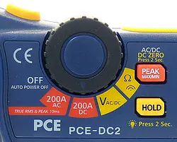 Digital Clamp Meter PCE-DC 2 incl. ISO Calibration Certificate keyboard