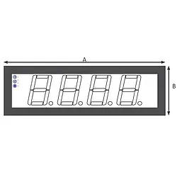 Digital Universal Indicator diagram dimensions A-B