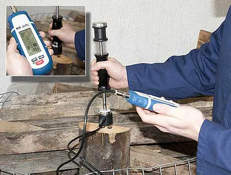 Multifunction Environmental Meter PCE-MMK 1 on Wood