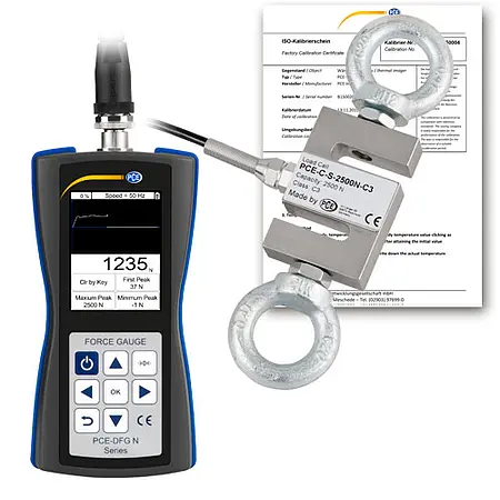 Force Gauge PCE-DFG N 2.5K Incl. ISO Calibration Certificate