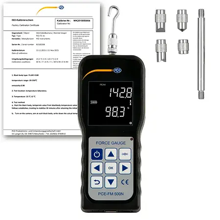 Force Gauge PCE-FM 500N-ICA incl. ISO Calibration Certificate