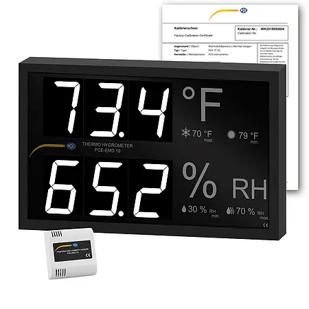 Humidity Detector PCE-EMD 10-ICA Incl. ISO Calibration Certificate