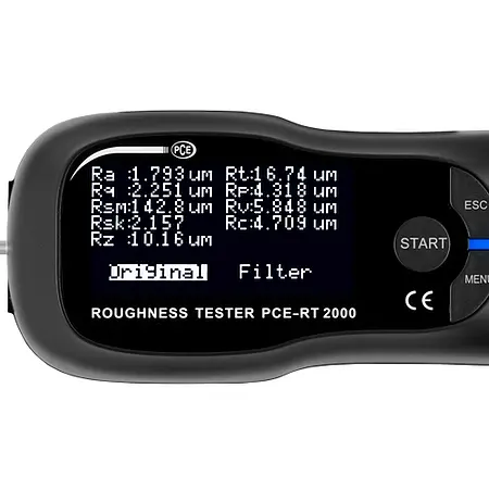 IoT Sensor Roughness Tester PCE-RT 2000BT display