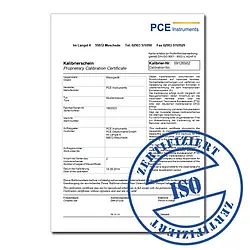 ISO Calibration Certificate CAL-PM (to 20 bar)