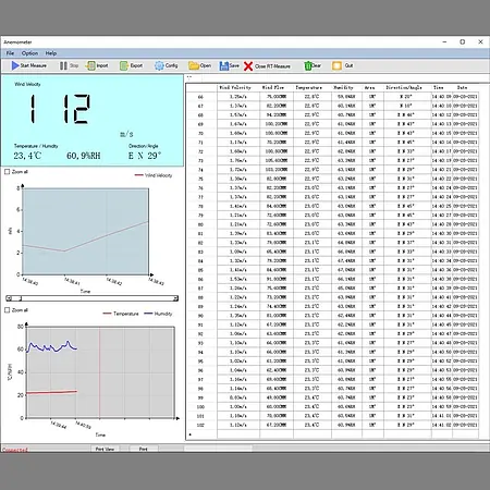 Multifunction Anemometer PCE-AM 45 software