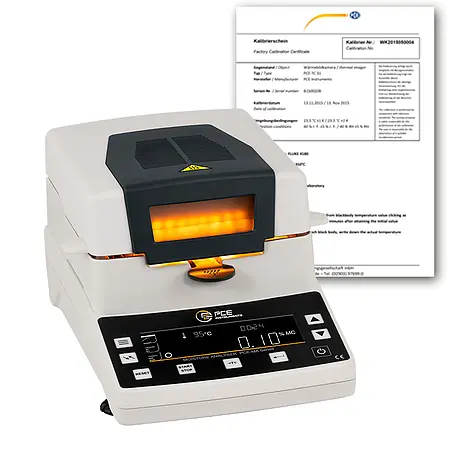 Multifunction Moisture Analyzer PCE-MA 100-ICA incl. ISO Calibration Certificate