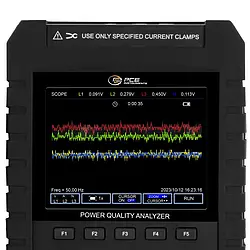 Power Quality Analyzer display