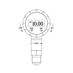 Pressure Meter technical drawing