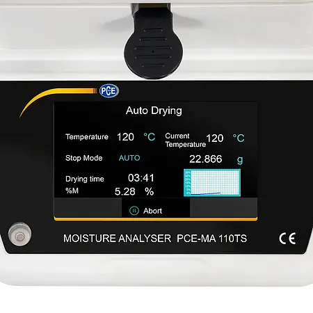 Relative Humidity Meter PCE-MA 110TS touch display