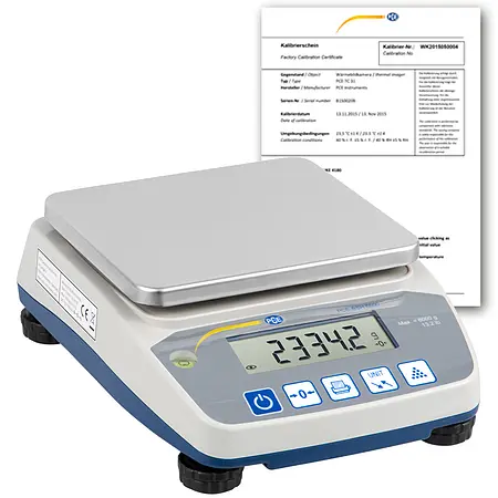 Scale woth Software PCE-BSH 6000-ICA Incl. ISO Calibration Certificate