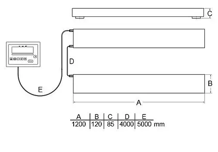 Shipping Scale PCE-SW 5000N diagram