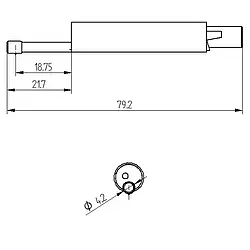 Spare Sensor for Roughness-Tester PCE-RT2000-RP200