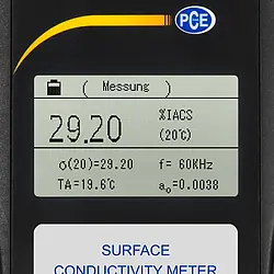 Surface Testing - Conductivity Tester for Metals PCE-COM 20 Display