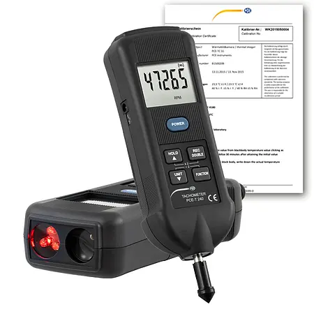 Tachometer PCE-T 240-ICA incl. ISO Calibration Certificate