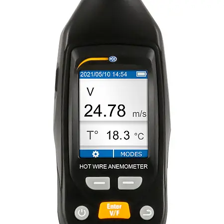 Thermal / Hot Wire Anemometer PCE-423N display