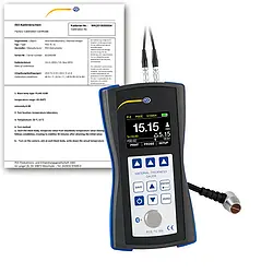 Ultrasonic Thickness Gauge PCE-TG 300-NO5/90-ICA incl. ISO calibration certificate