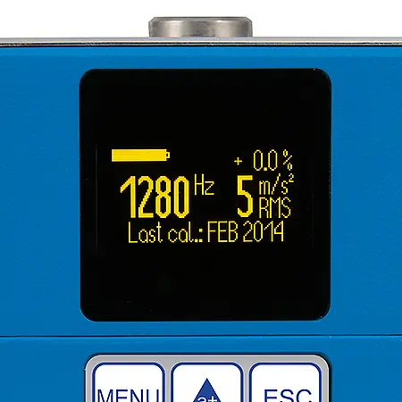 Vibration Process Calibrator PCE-VC21 Display