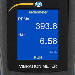 Vibration Data Logger PCE-VM 22 display