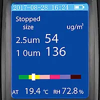 Aerosol meter / Aerosol measuring device PCE-MPC 10 Display