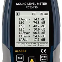 Class 1 Data-Logging Noise Meter / Sound Meter PCE-430 - Display